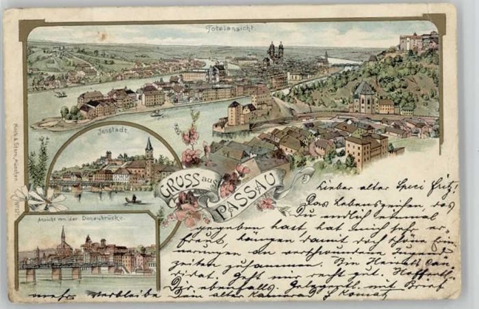 Passau Donaubruecke x 1898