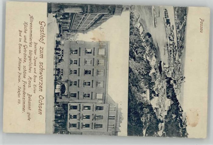 PAssAU Bayern Gasthof Schwarzen Ochsen x 1923