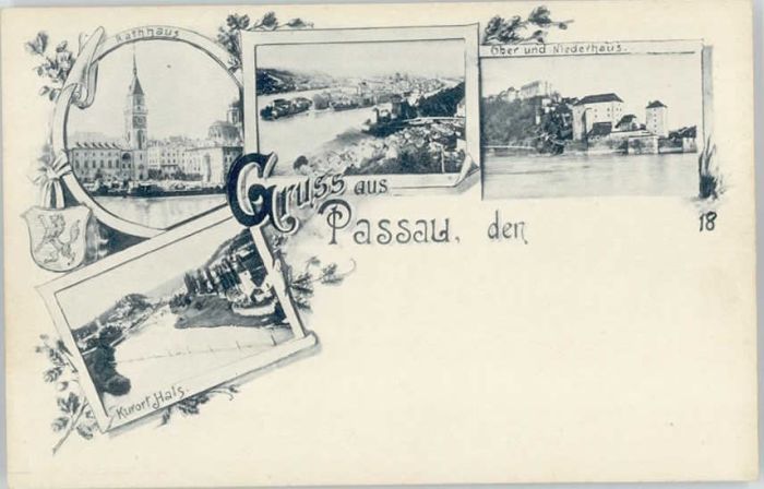 Passau Rathaus ungelaufen ca. 1900