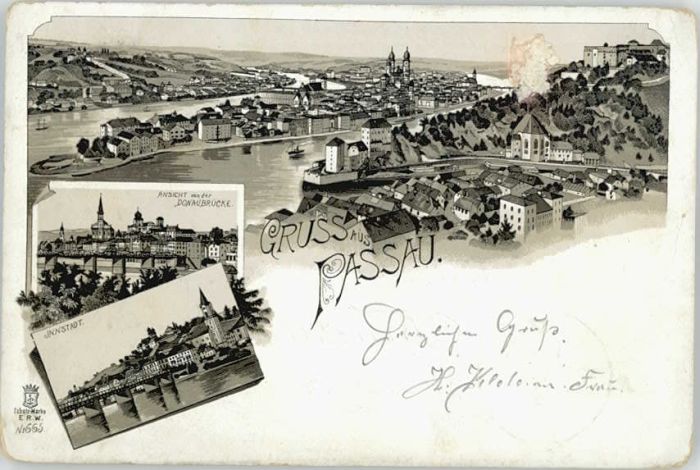 Passau Donaubrücke x 1897