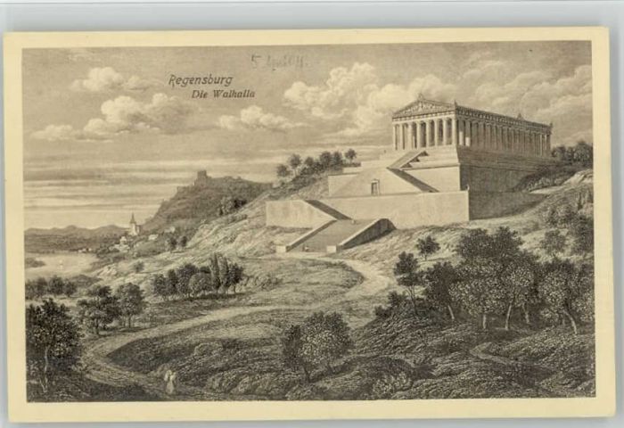 REGENSBURG Bayern Walhalla ungelaufen ca. 1920