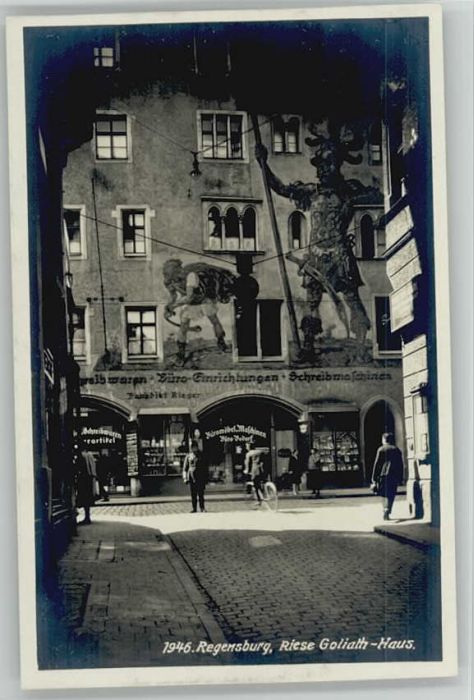 REGENSBURG Bayern Riese Goliath Haus