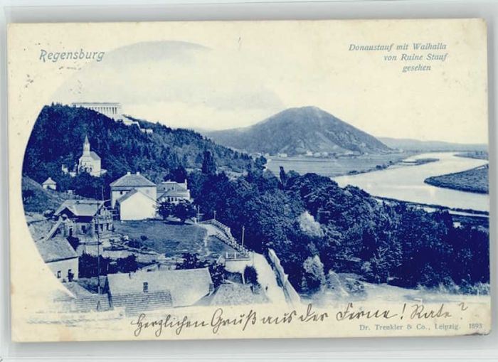 REGENSBURG Bayern Walhalla x 1899