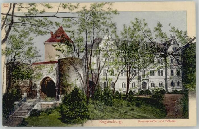Regensburg Emmeram Tor Schloss ungelaufen ca. 192