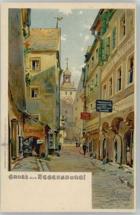 Regensburg Kuenstlerkarte x 1900