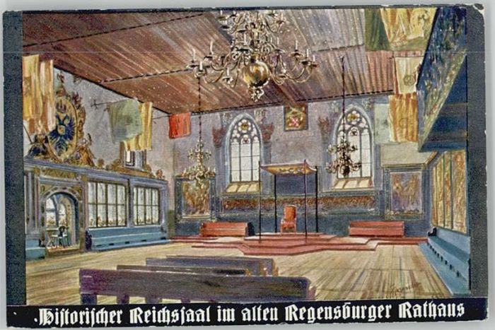 REGENSBURG Bayern Rathaus Reichssaal x 1947