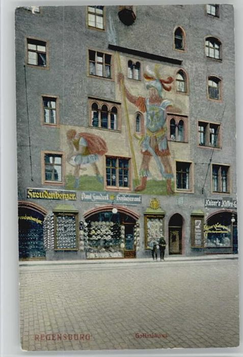 Regensburg Goliathhaus ungelaufen ca. 1920