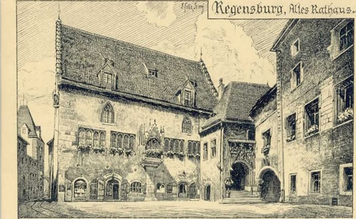 Regensburg Rathaus ungelaufen ca. 1920