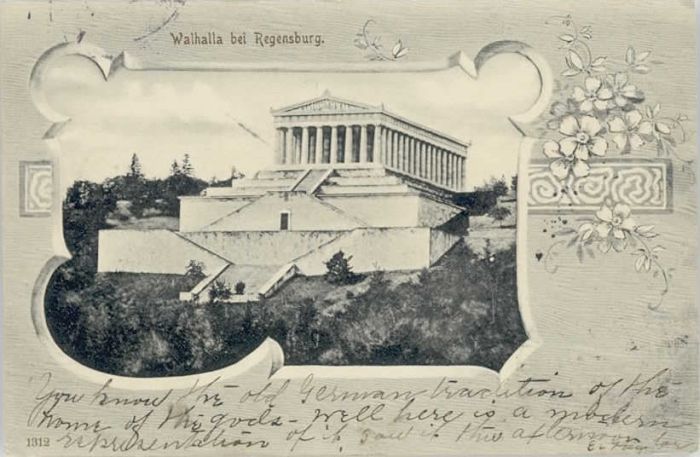 REGENSBURG Bayern Walhalla x 1908