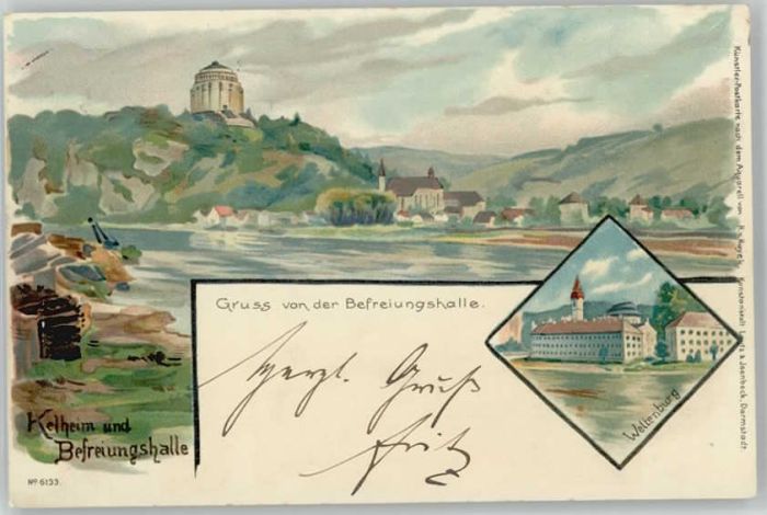 Kelheim Weltenburg Befreiungshalle Kuenstlerkar