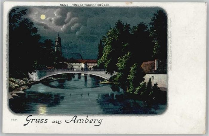 Amberg Oberpfalz Amberg Ringstrassenbruecke ungelaufen c