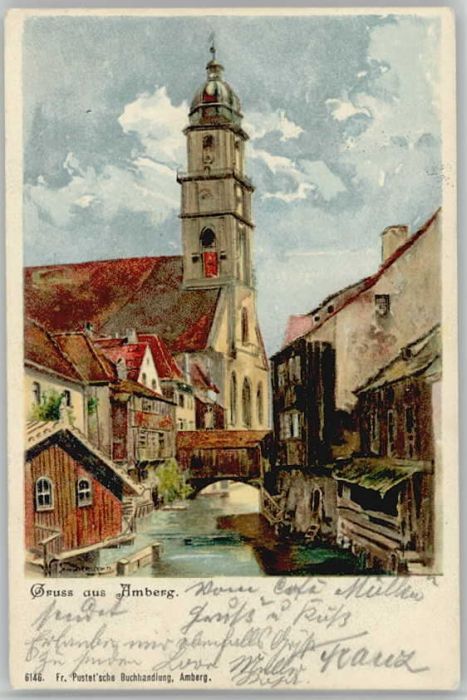 Amberg Oberpfalz Amberg Kuenstlerkarte x 1903