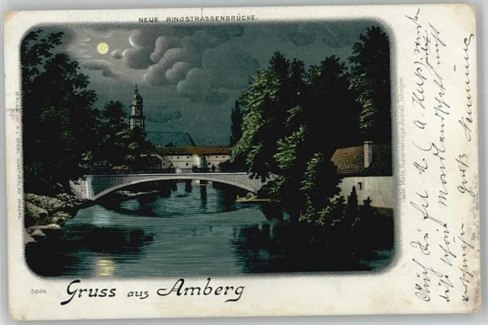 Amberg Oberpfalz Amberg Ringstrassenbruecke x 1900