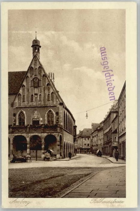 Amberg Oberpfalz Amberg Rathausstrasse ungelaufen ca. 19