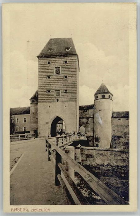 Amberg Oberpfalz Amberg Ziegeltor ungelaufen ca. 1920
