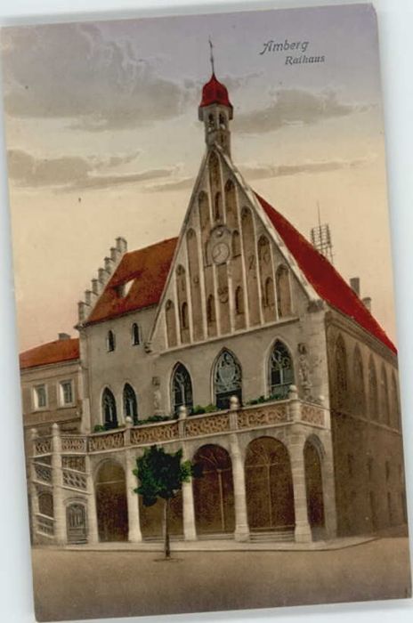 Amberg Oberpfalz Amberg Rathaus ungelaufen ca. 1910