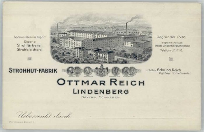 Lindenberg Allgaeu trohhut Fabrik