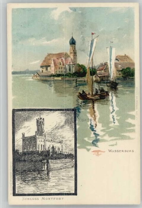 Wasserburg Bodensee Schloss Montfort KünstlerC. Biese