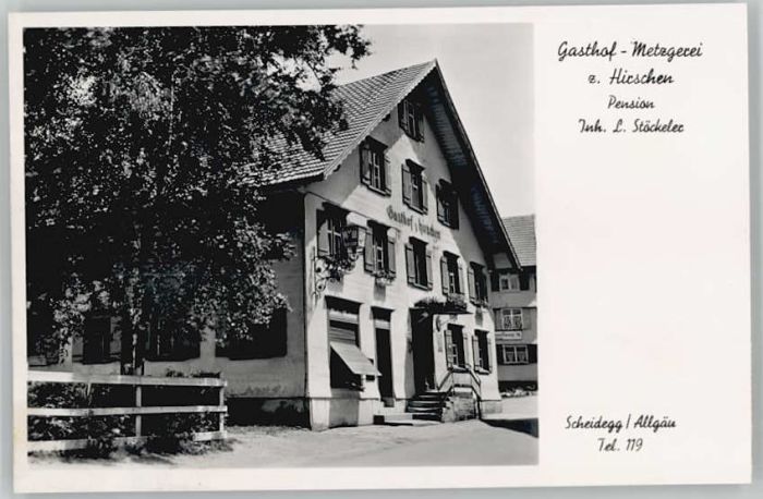 Scheidegg Allgaeu asthof Metzgerei Zum Hirschen