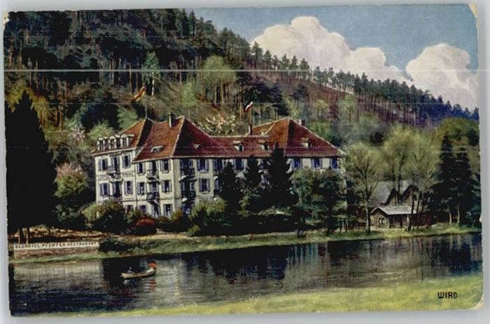 Gernsbach Künstlerkarte Hotel Pfeiffer