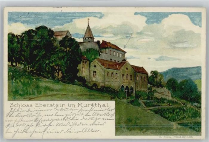 Gernsbach Schloss Eberstein Künstlerkarte