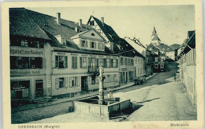 Gernsbach Marktplatz Wirtschaft Zum Rückkorb