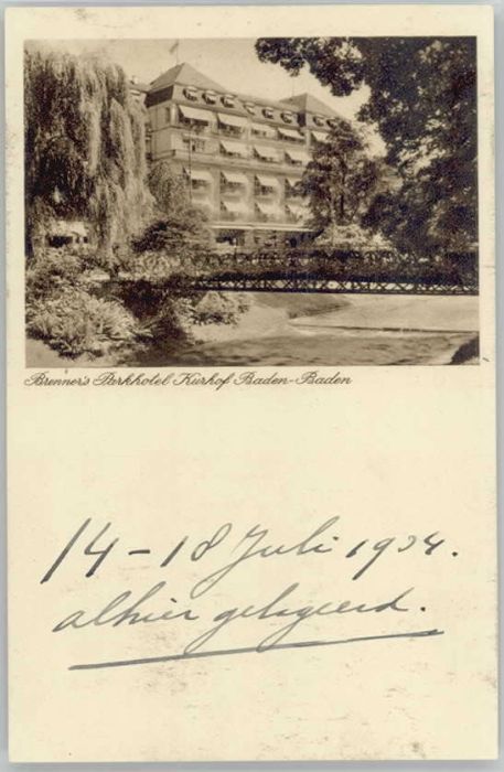 BADEN-BADEN BW Park Hotel Feldpost