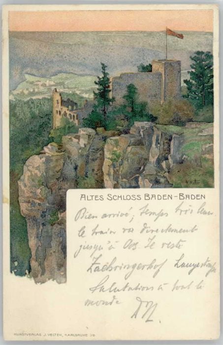 Baden-Baden Schloss KünstlerK. Mutter