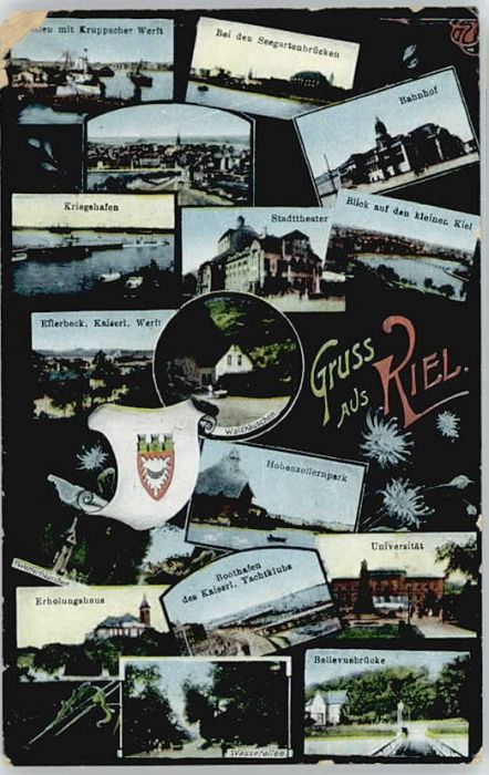 Kiel Wappen Kriegshafen Bellevuebrücke