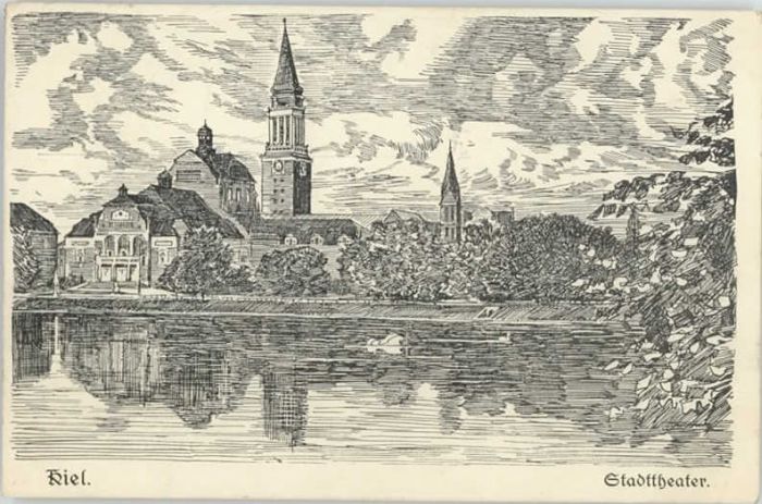 KIEL  CITY Kuenstlerkarte Stadttheater