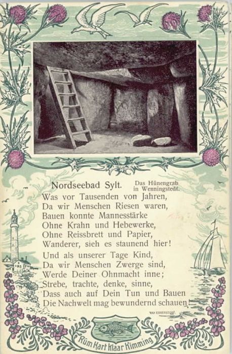 Wenningstedt Sylt Prägedruckkarte