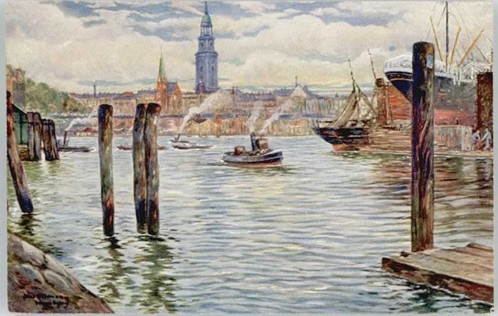 Hamburg Künstlerkarte Michaelisturm +