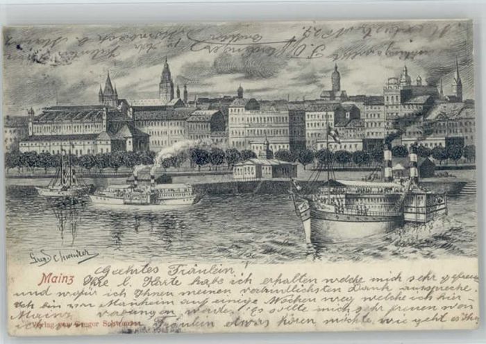 Mainz Rhein Mainz Künstlerkarte KünstlerGregor Schw