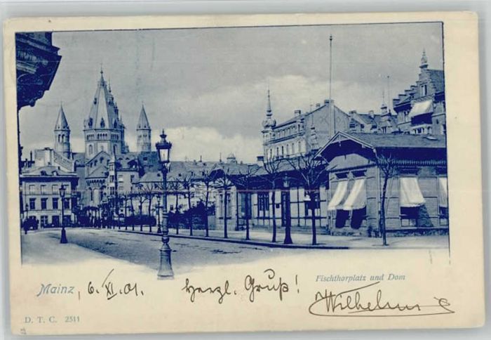 Mainz Rhein Mainz Fischtorplatz Dom
