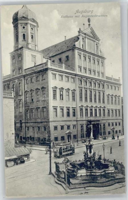 Augsburg Rathaus Augustusbrunnen