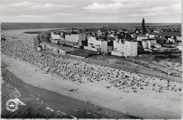 BORKUM Nordseebad Niedersachsen Fliegeraufnahme