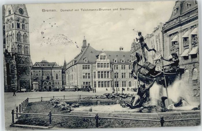 Bremen Domshof Teichmann Brunnen