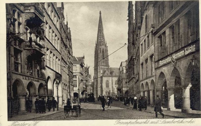 Muenster Westfalen rinzipalmarkt Lamberti Kirche