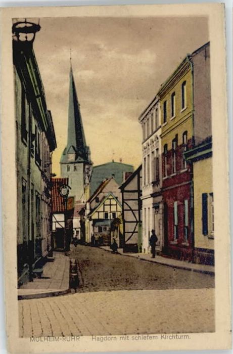 Muelheim Ruhr agdorn schiefem Kirchturm