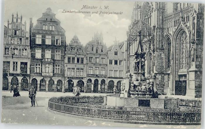 Muenster Westfalen ambertusbrunnen Prinzipalmarkt