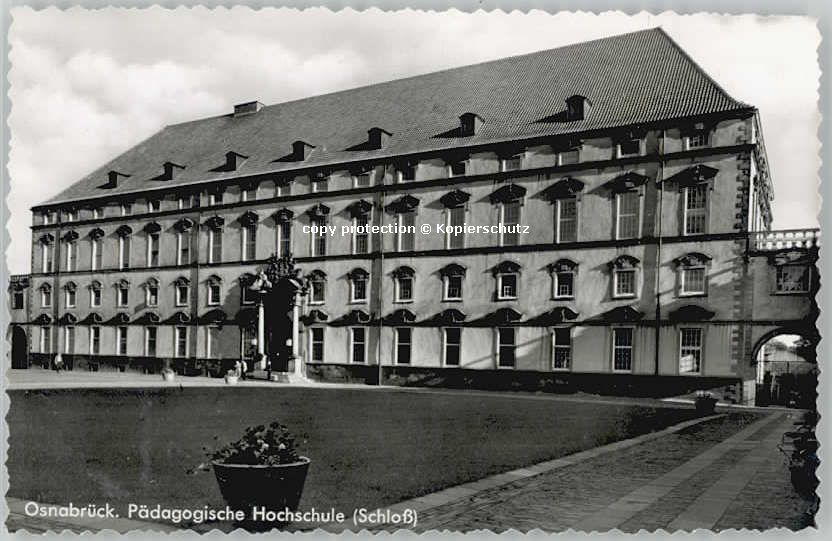 OSNABRueCK  CITY Osnabrueck Schule Schloss ungelaufen ca. 1955