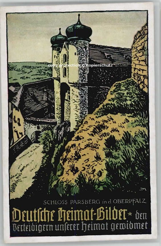 Parsberg Oberpfalz Schloss Künstlerkarte