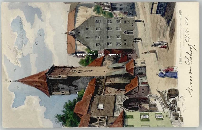 NueRNBERG  CITY uenstlerF. Trost x 1904