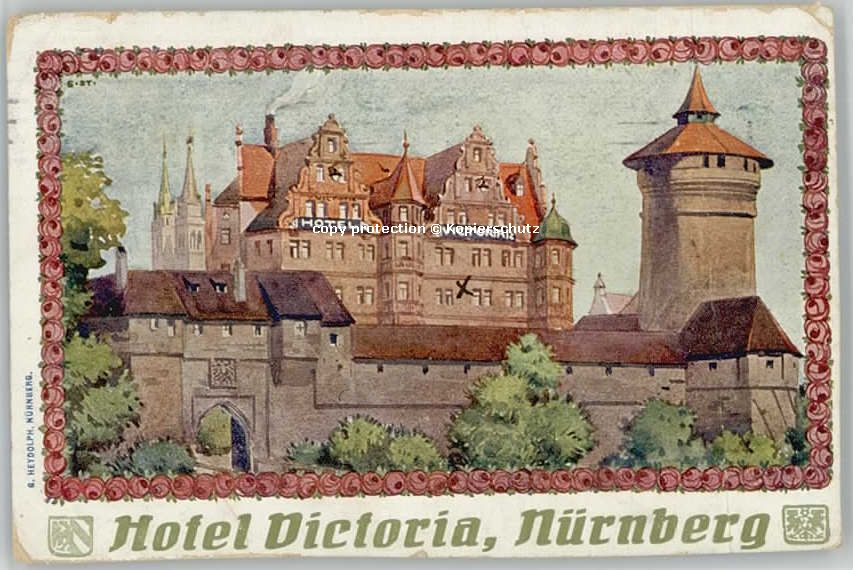 NueRNBERG  CITY Hotel Victoria x 1913