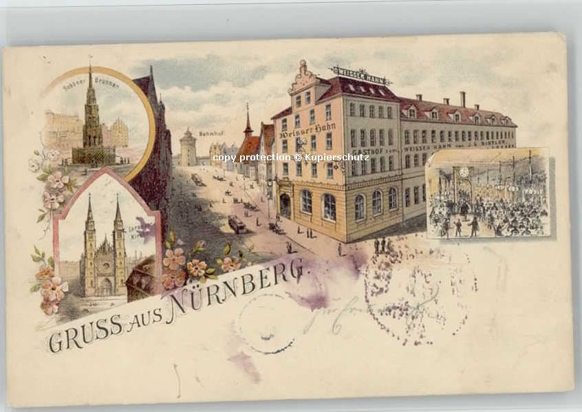 Nuernberg Nuernberg Weisser Hahn x 1898