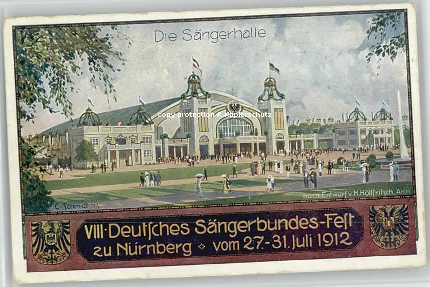 Nuernberg Nuernberg Saengerhalle x 1912