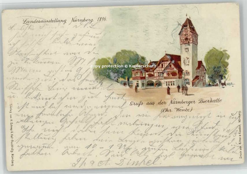 Nuernberg ayerische Jubiläums-Ausstellung Bierhal