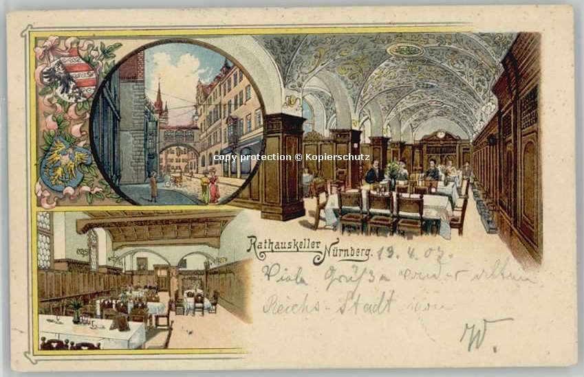 Nuernberg Nuernberg Rathauskeller x 1903