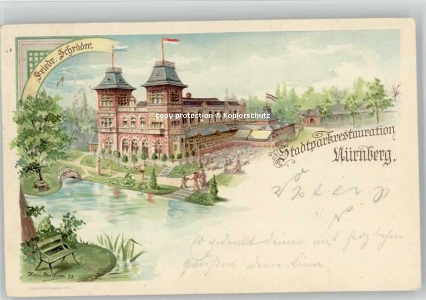 Nuernberg Nuernberg Stadtparkrestauration x 1898