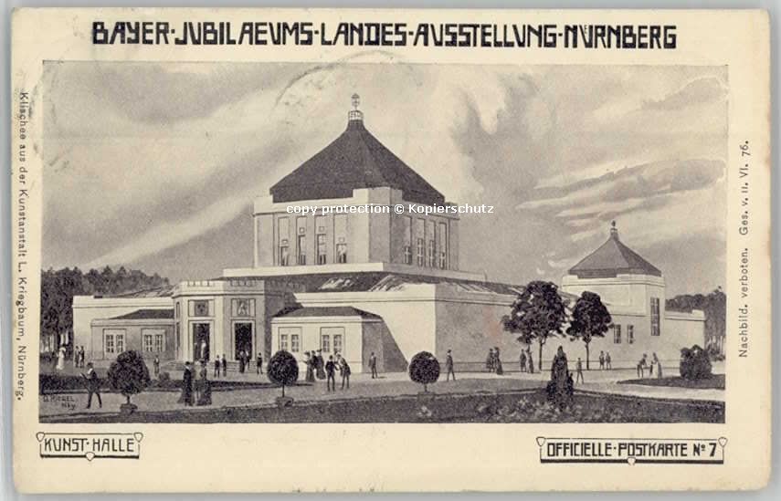 NueRNBERG CITY ayerische Jubilaeums-Ausstellung x 1906